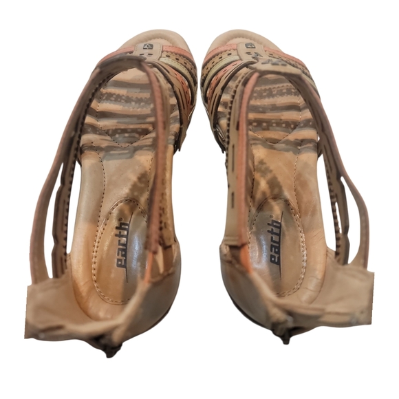 Earth Women's Brown Multi Leather Sandals With Box Size 8.5 B - Picture 7 of 9